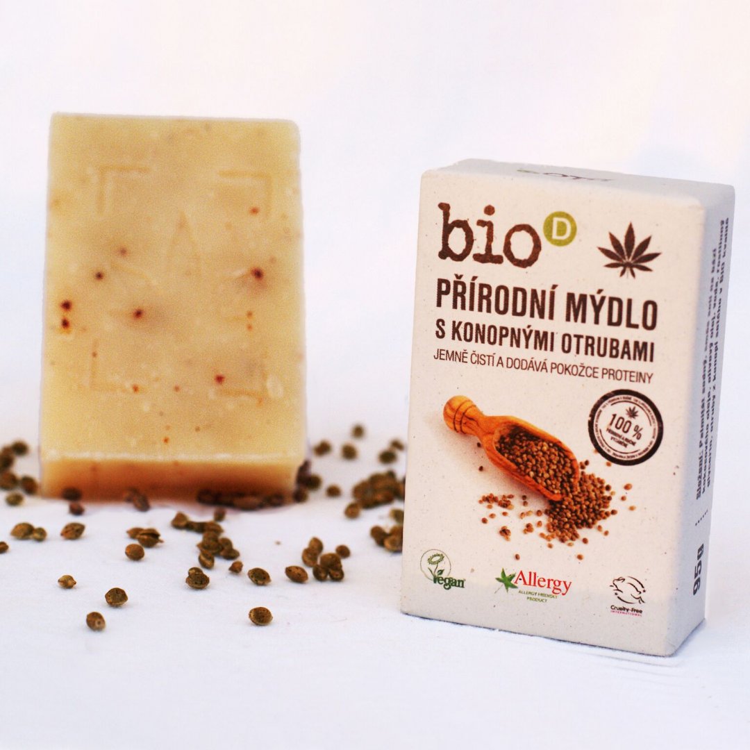 Mýdlo s konopnými otrubami (95 g)