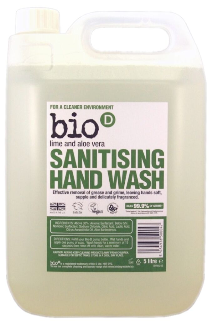Tekuté mýdlo na ruce s dezinfekčním účinkem s vůní limetky a Aloe Vera - kanystr (5 L)